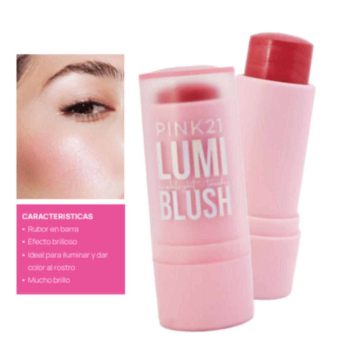 Rubor en Barra Pink 21 - Lumi Blush