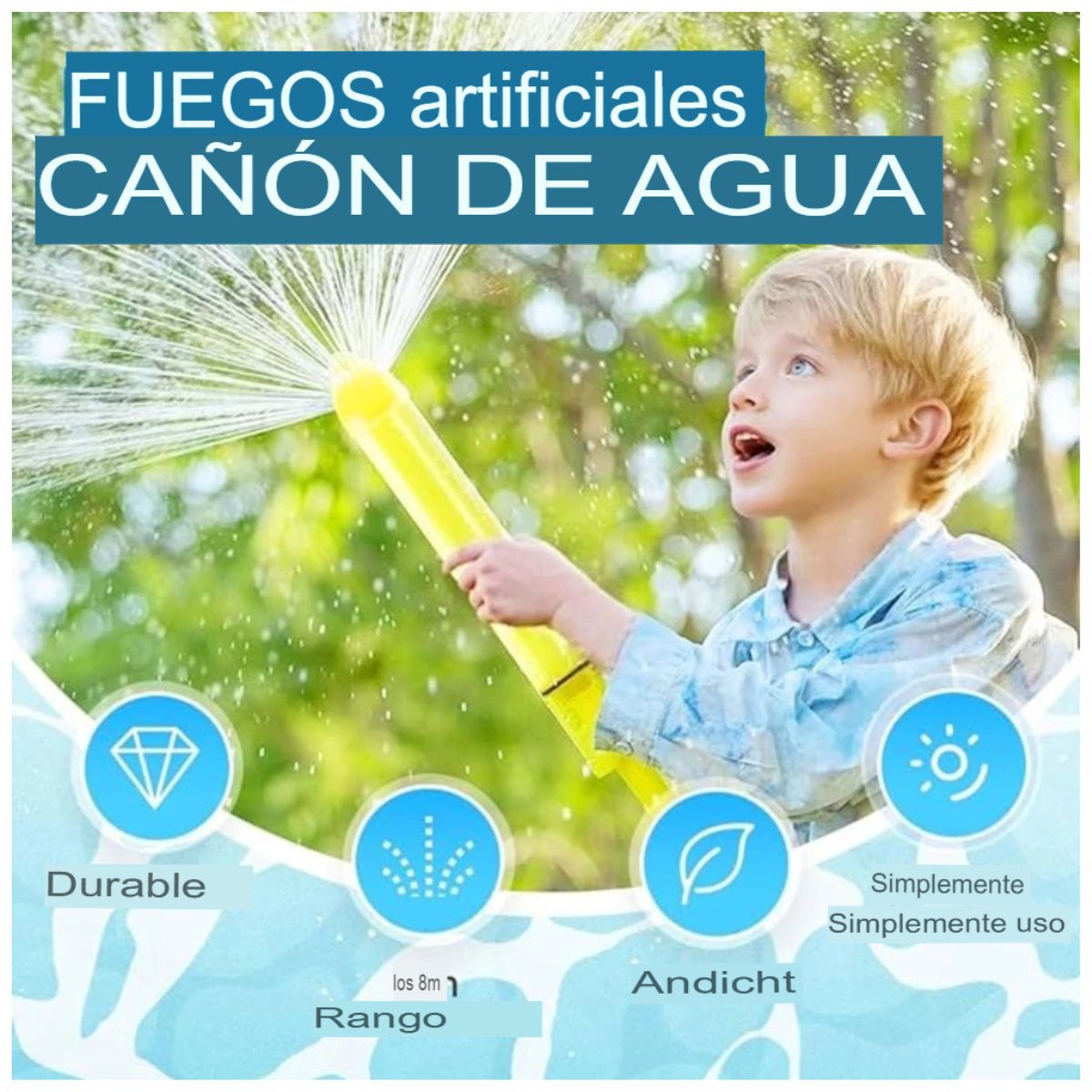 Lanza Agua Efecto Lluvia 40 CM