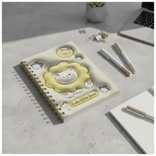 Cuaderno de Notas Textura 3D Little Lion
