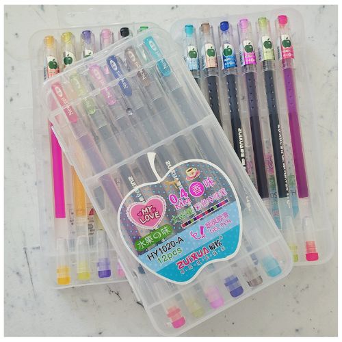 Set X12 Lapiceras Multicolor Romántica